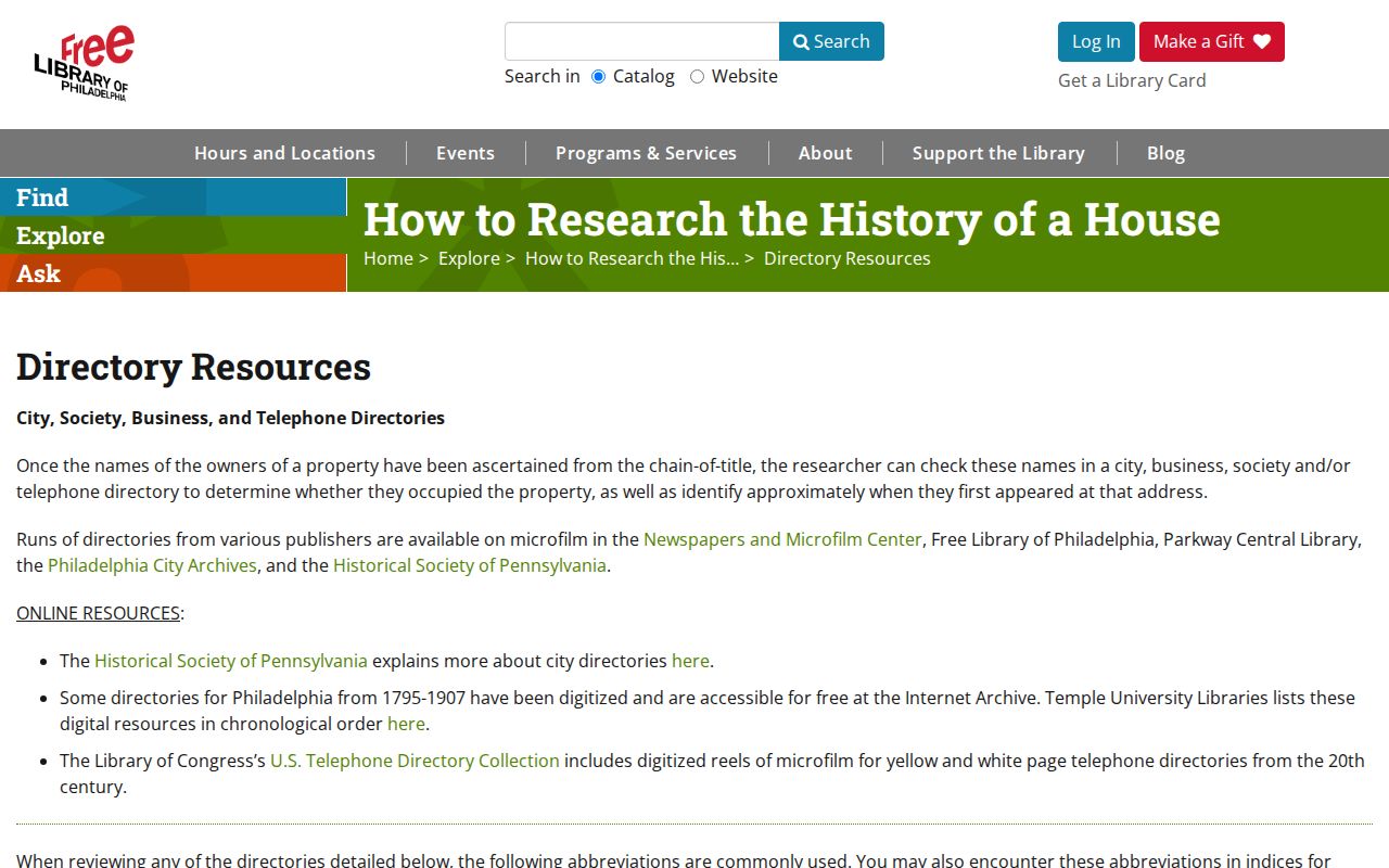 Abington Township previous residents reverse directory house history guide
