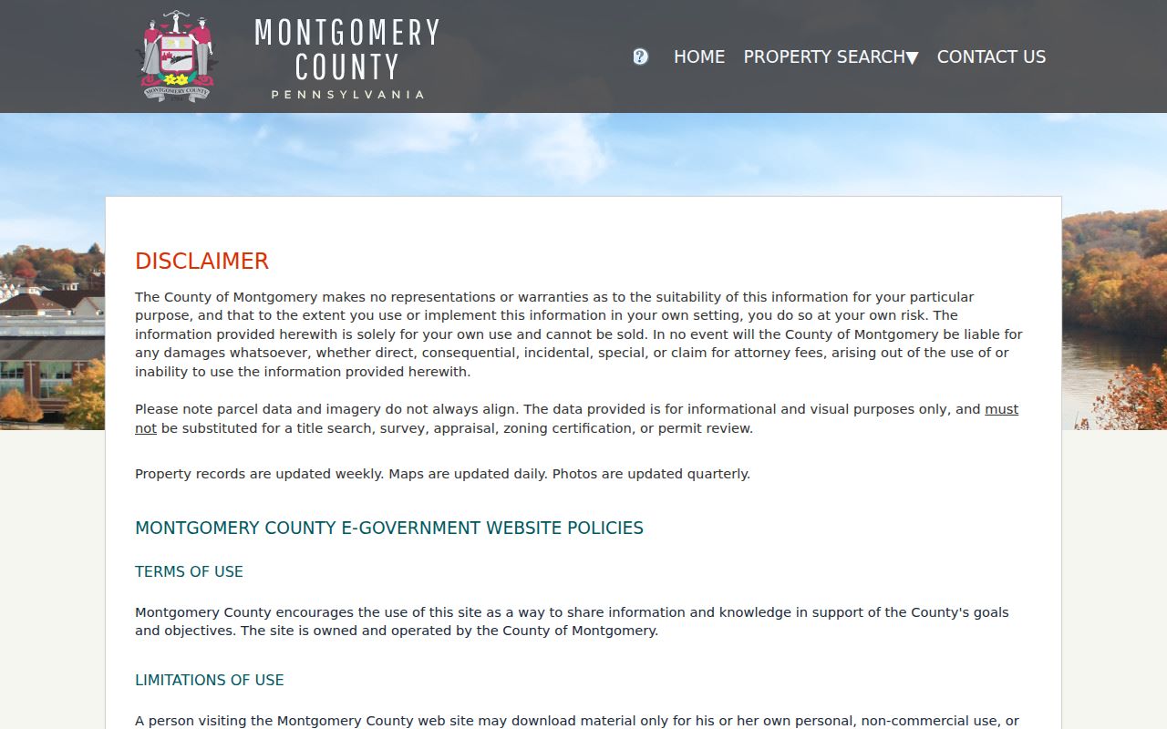 Abington Township street directory Montgomery County Property Records address search